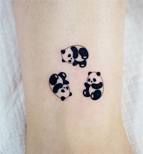 cute panda tattoo|simple panda tattoo.